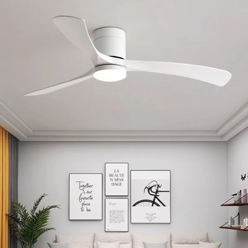 Ventilador de teto moderno com Iluminação e Controle Remoto - ZenithBreeze X2