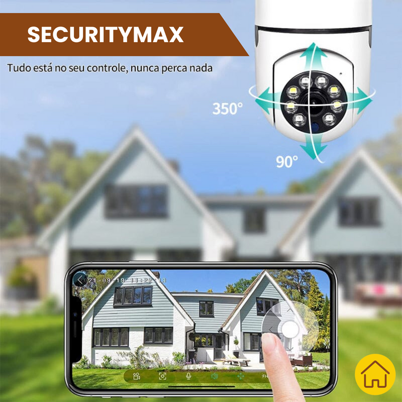 Kit de Câmeras 360° WiFi SecurityMax – 2 Unidades + Mini Câmera Grátis!