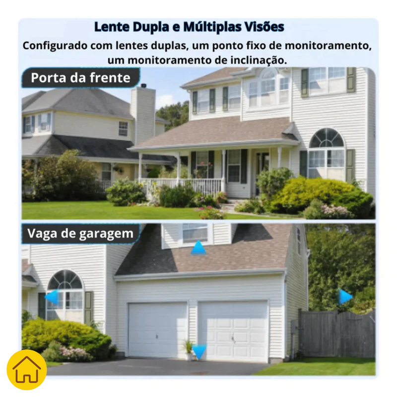 Kit de Câmeras 360° WiFi SecurityMax – 2 Unidades + Mini Câmera Grátis!