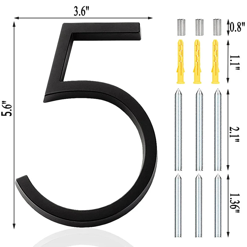 Números identificadores para residências grandes, efeito 3d - LuxuriousLabels