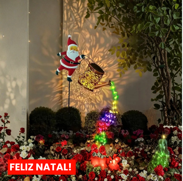 [Compre 1 e Leve 3] — Papai Noel Regador Iluminado + Brinde Especial de Natal!