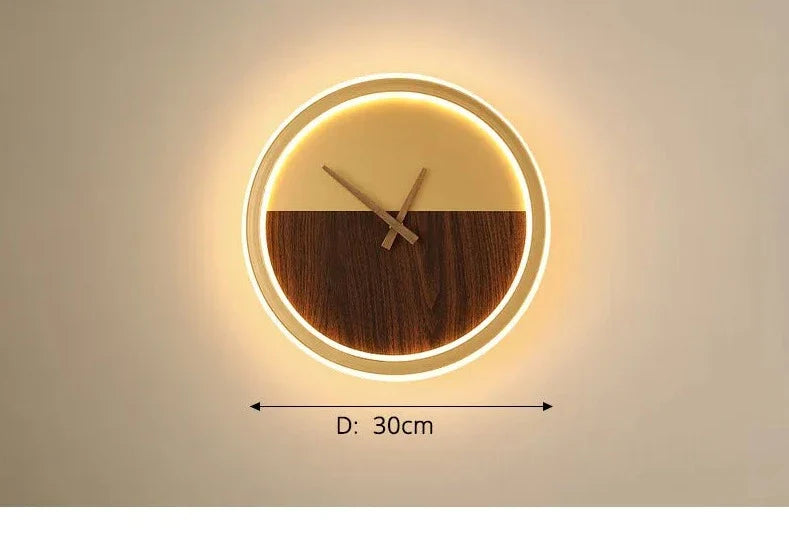 Relógio de Parede Decorativo Moderno com iluminação LED - LumiTime Prestige!