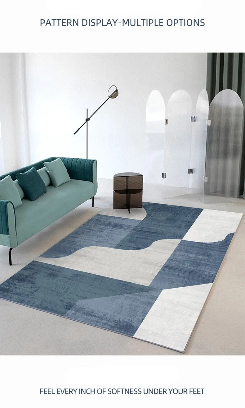 Tapete Retangular Decorativo - Coleção BlueGeometric