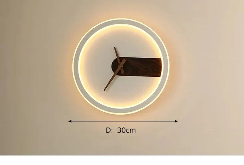 Relógio de Parede Decorativo Moderno com iluminação LED - LumiTime Prestige!