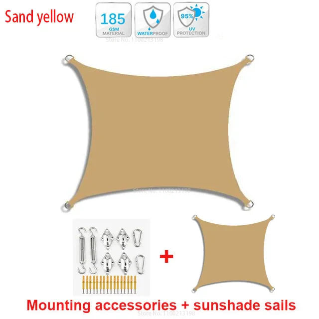 Toldo quadrado Portátil Impermeável Flexível e Resistente Com Proteção UV