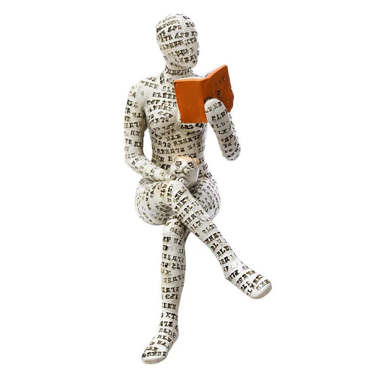 Escultura decorativa de Cerâmica Premuim - Coleção Reflexão Literária