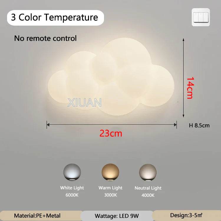 Luminária Infantil Nuvem Branca