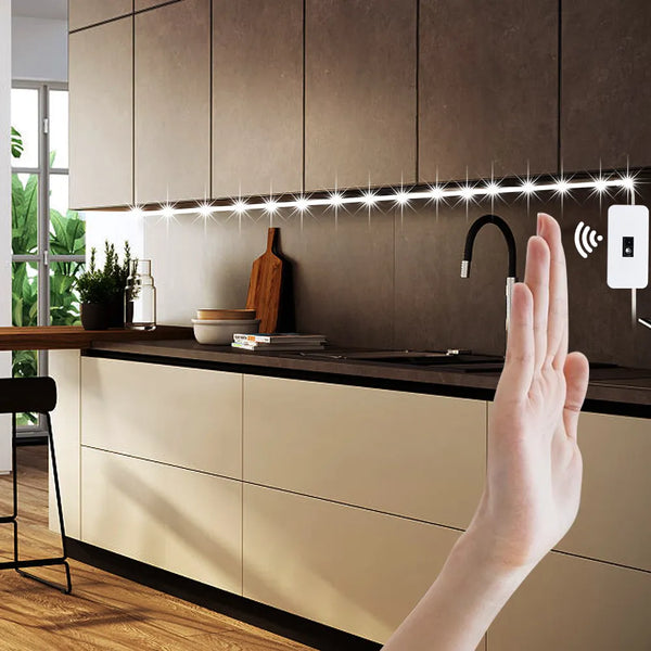 Fita LED decorativa com sensor de movimento para cozinha quarto banheiro