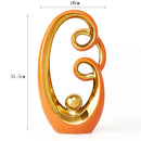 Estátuas em cerâmica com detalhes em dourado - Coleção Elegância Abstrata