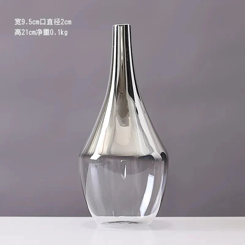 Vaso decorativo moderno para planta de vidro