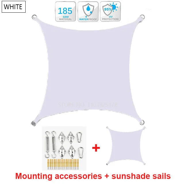 Toldo quadrado Portátil Impermeável Flexível e Resistente Com Proteção UV