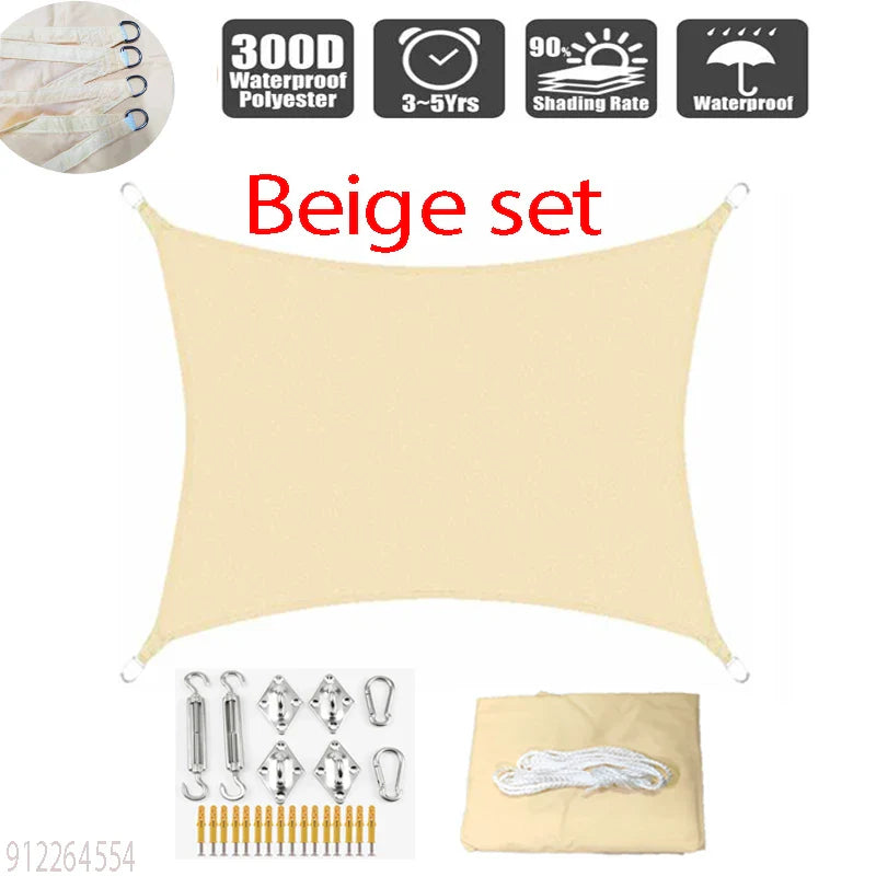 Toldo quadrado Portátil Impermeável Flexível e Resistente Com Proteção UV