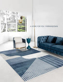 Tapete Retangular Decorativo - Coleção BlueGeometric