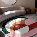 Tapete Geométrico Redondo Coleção Horizon