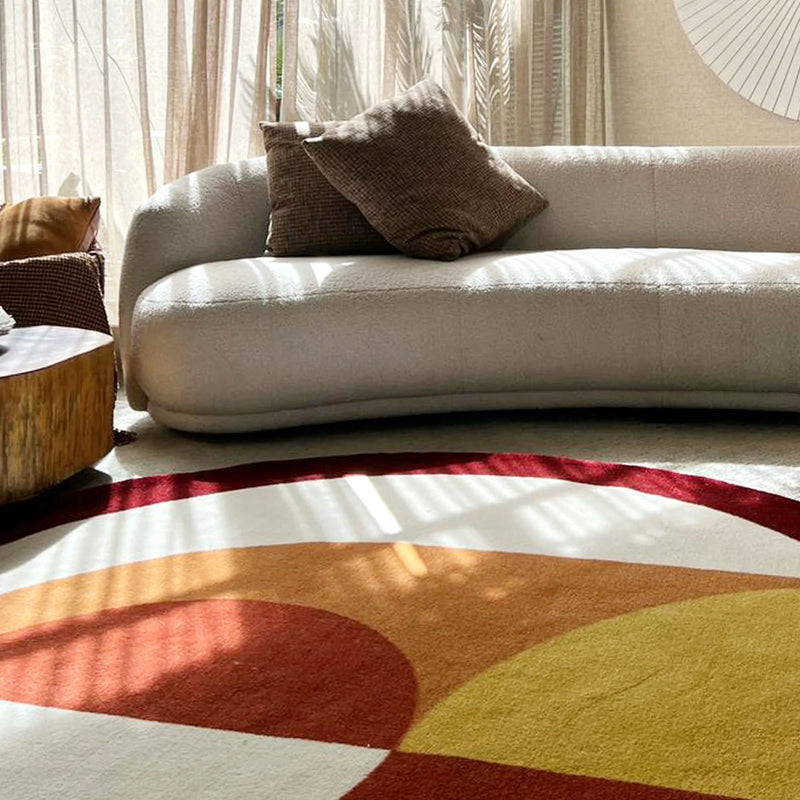 Tapete Geométrico Redondo Coleção Horizon