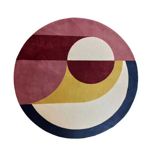 Tapete Geométrico Redondo Coleção Horizon