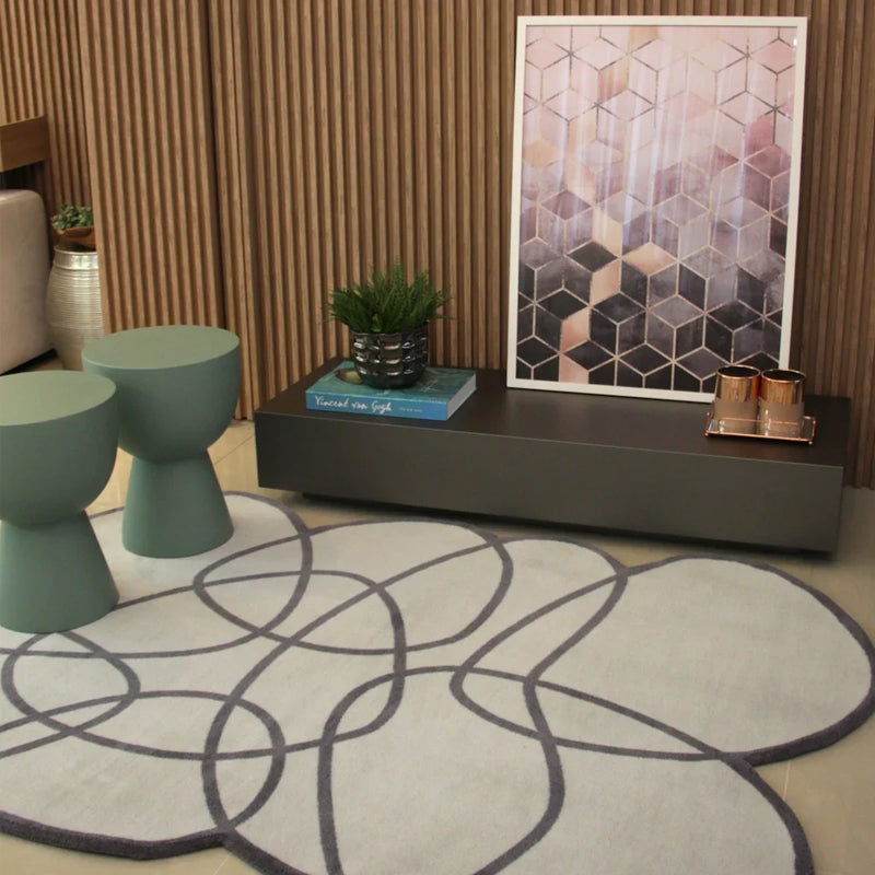 Tapete Orgânico Abstrato Grande - Coleção Flow