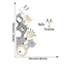 Adesivos decorativos infantis para parede - Animais Fofinhos da Savana - Renova Lar