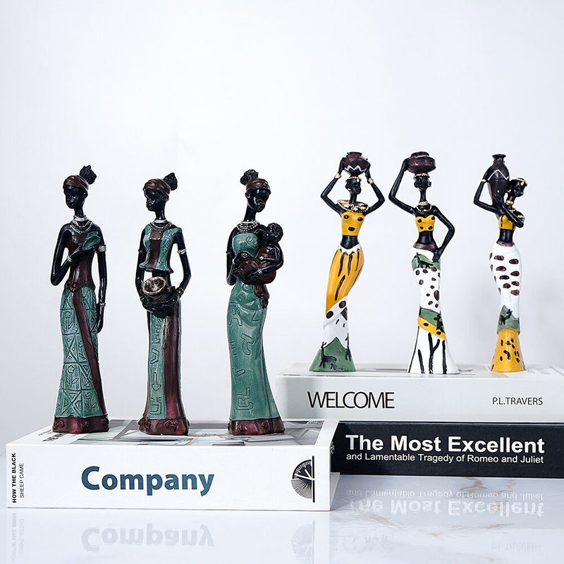 Kit de estatuetas decorativas - Africanas - Renova Lar