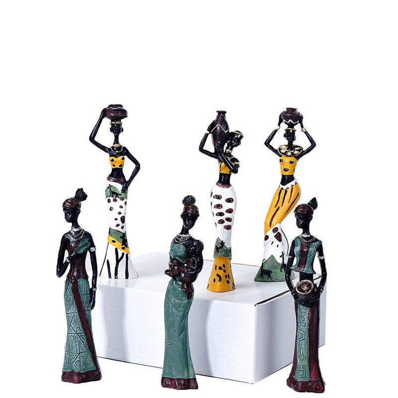 Kit de estatuetas decorativas - Africanas - Renova Lar
