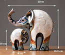 Kit de estatuetas modernas decorativas artesanais - Elefantes - Renova Lar