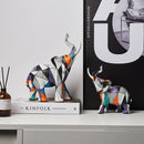Kit de estatuetas modernas decorativas artesanais - Elefantes - Renova Lar
