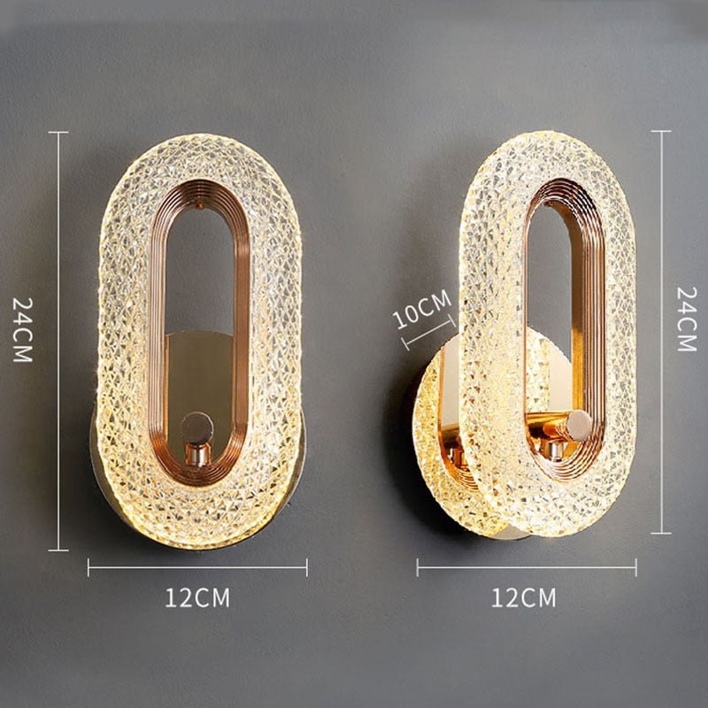 Luminária Arandela Oval de Luxo Cristal - CrystalLux - Renova Lar