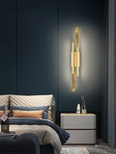 Luminária dupla de Parede Vertical Dourada - Gold Fusion - Renova Lar