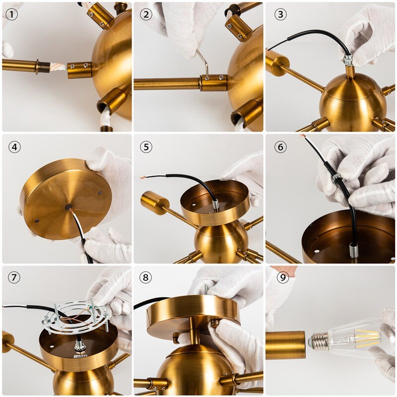 Lustre moderno com 6 spots - Constellation - Renova Lar