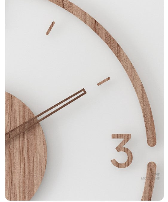 WoodCraft Elite – Relógio de Parede Moderno em Madeira com Design Decorativo