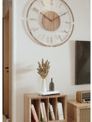 WoodCraft Elite – Relógio de Parede Moderno em Madeira com Design Decorativo