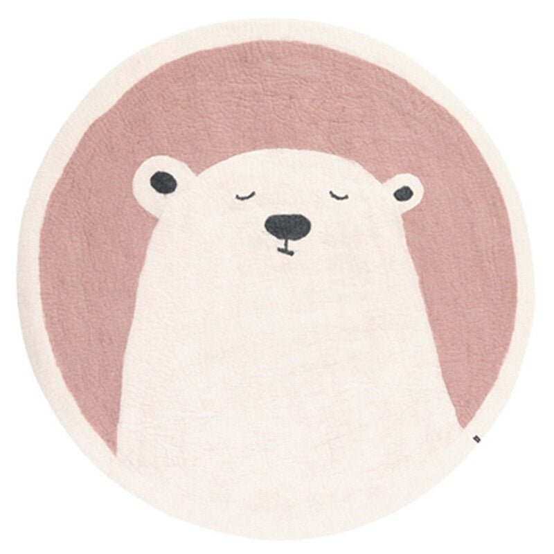 Tapete Decorativo Infantil Redondo - Coleção Fofura Animal - Renova Lar