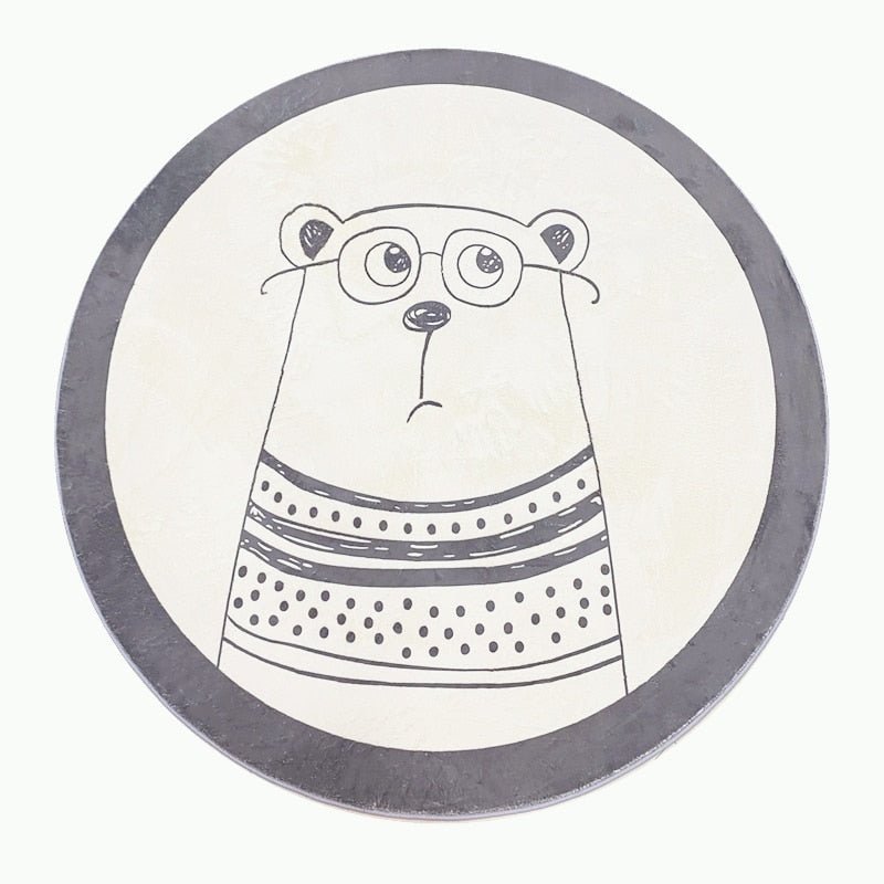 Tapete Decorativo Infantil Redondo - Coleção Fofura Animal - Renova Lar